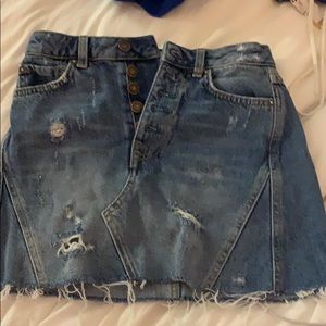 Free People Jean skirt